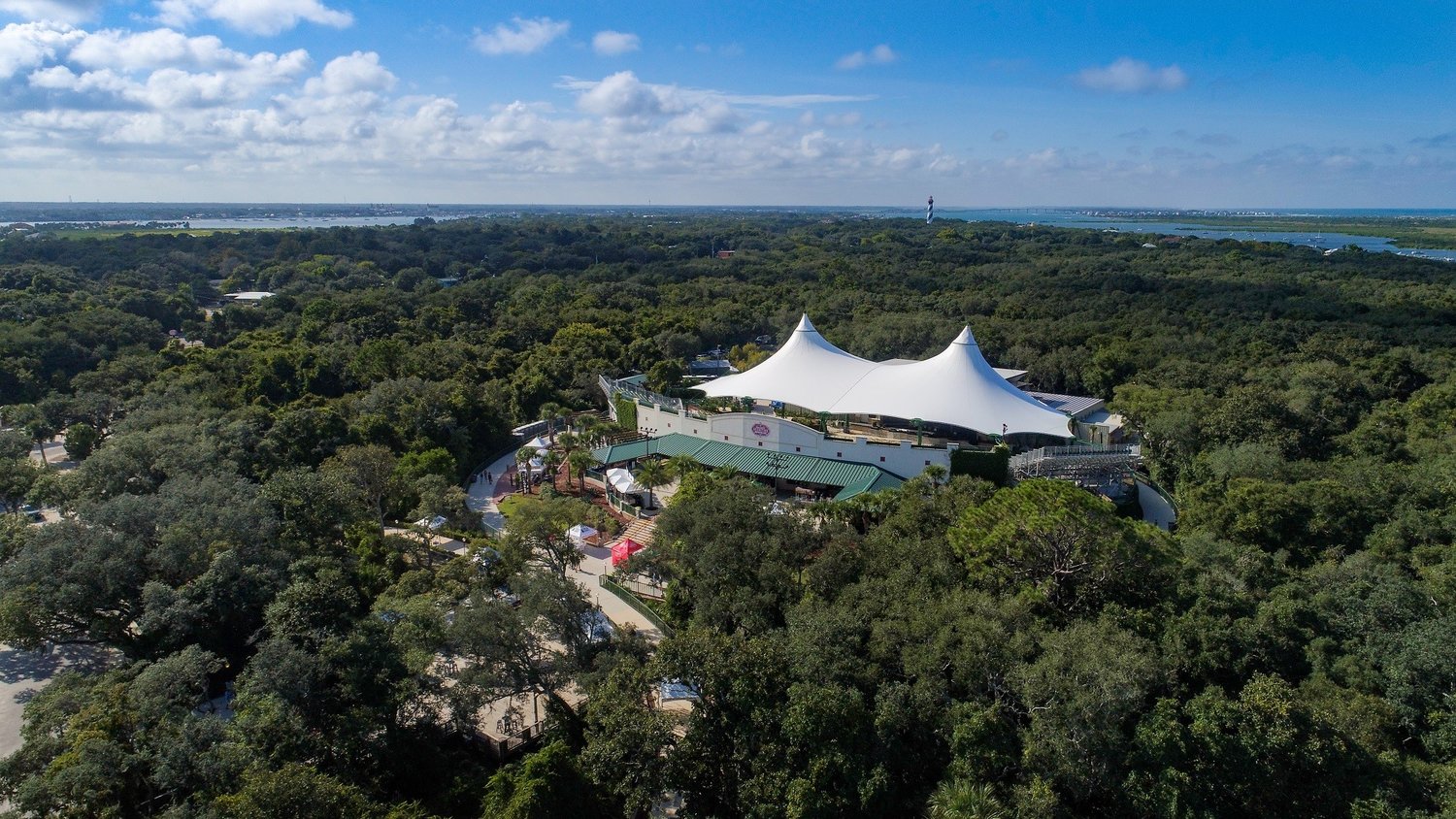 The St. Augustine Amphitheatre seen from the air.